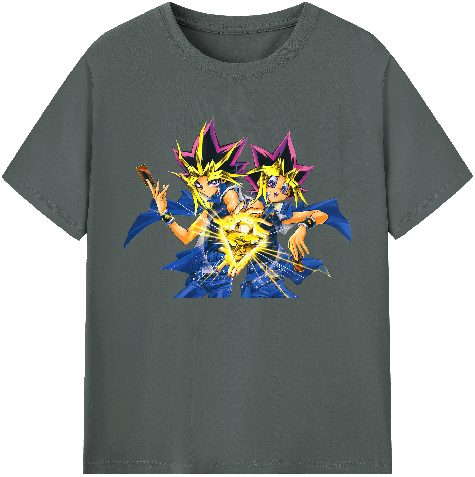 （画像用） 遊☆戯☆王 Yu-Gi-Oh! 綿100％ メンズ半袖Tシャツ｜肌触りやわらか＆通気性